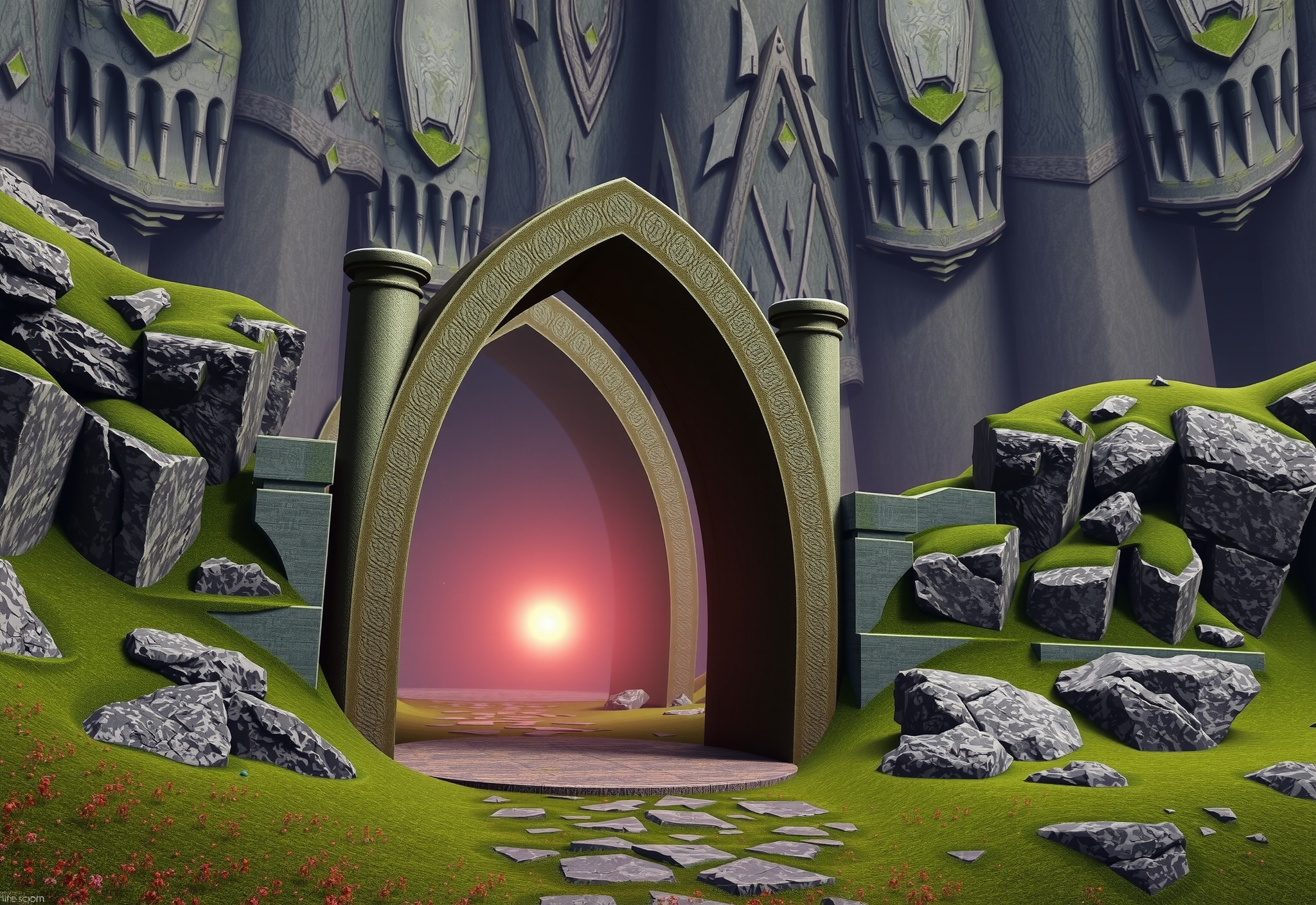 Fantasy - Portal Stone Arch Gateway Another World Fantasy