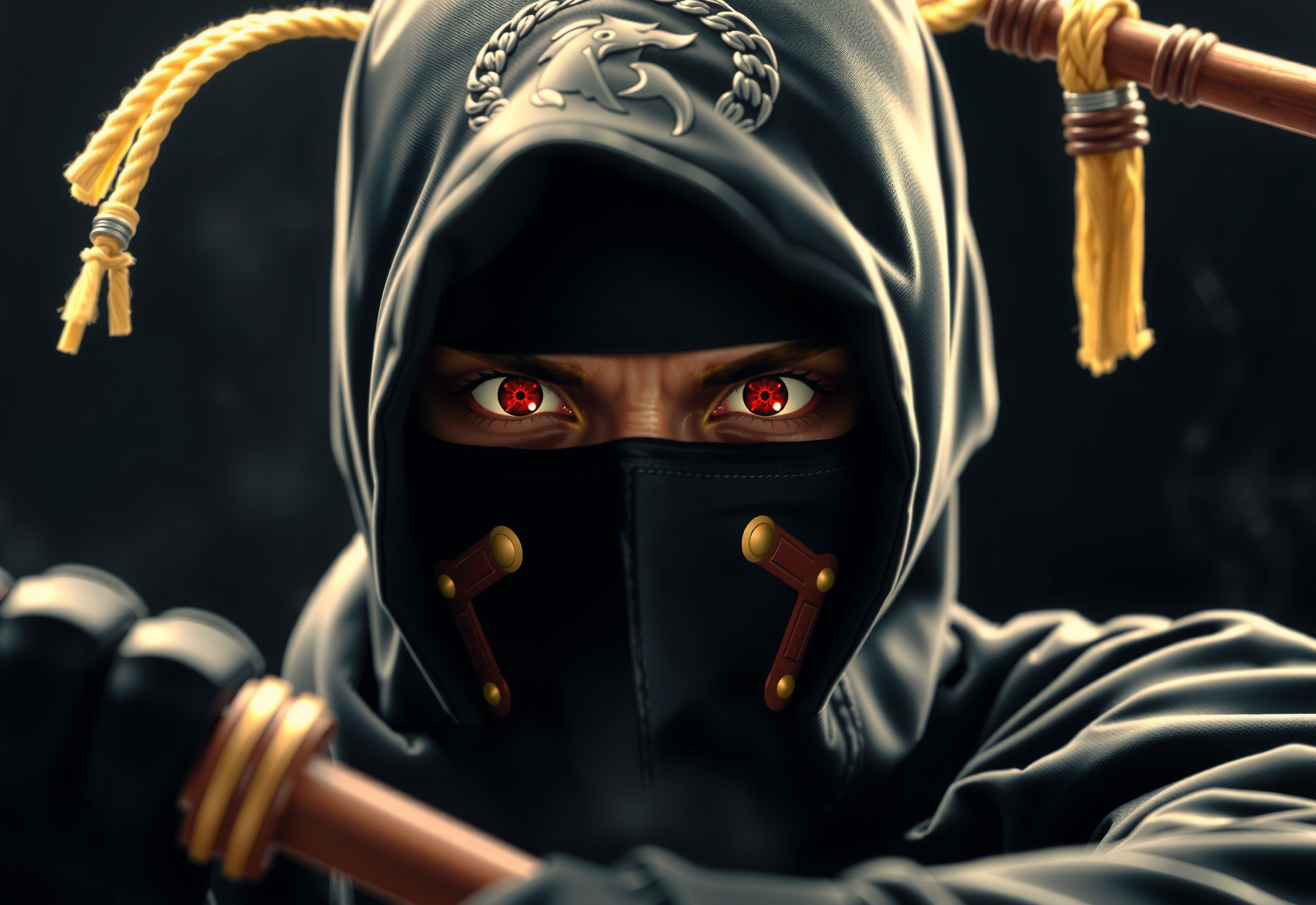 Anime - Bad Ass Ninja With Mask And Red Eyes