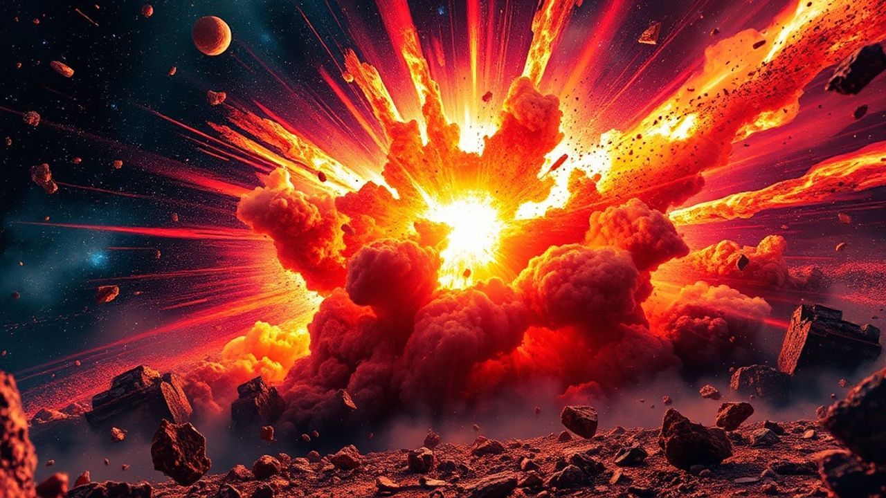 Cosmic Supernova Explosion Shockwave