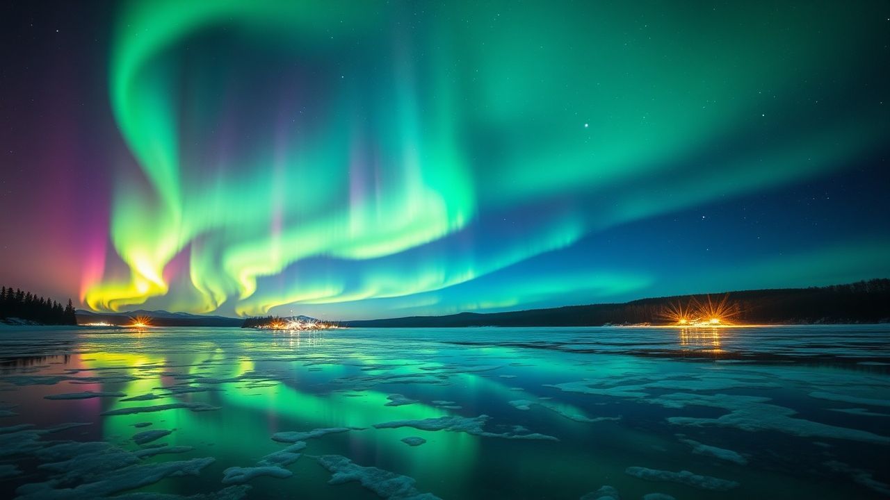 Ethereal Aurora Borealis Green Frozen