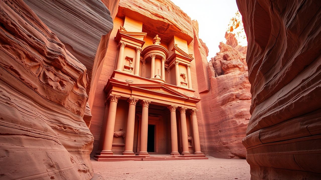 Sacred Petra Treasury Carved Ruins