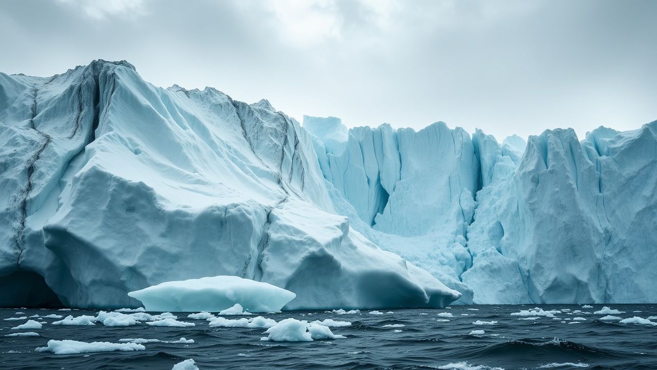 Pristine Glacier Calving Ice Drama