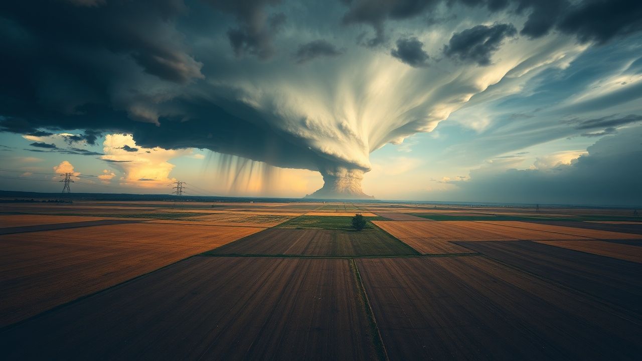 Wild Tornado Supercell Structure Drama