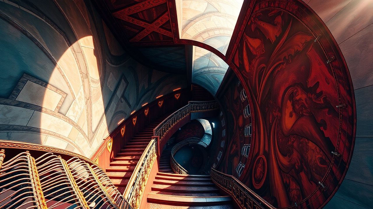 Surreal Infinite Stairs Impossible