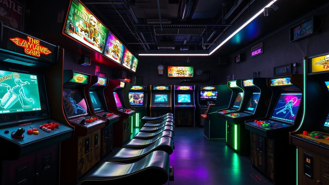 Glowing Arcade Cabinet Glow Neon Dreams