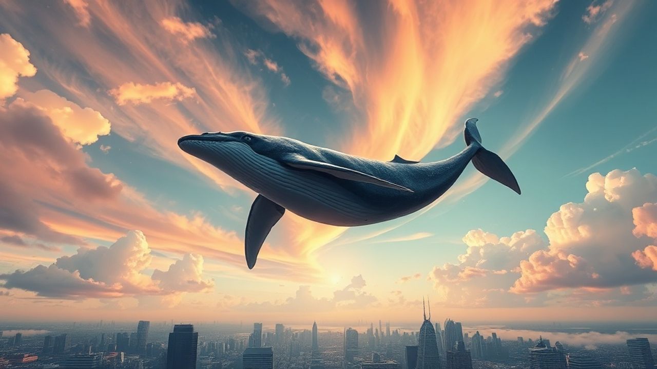 Dreamlike Whale Flying City