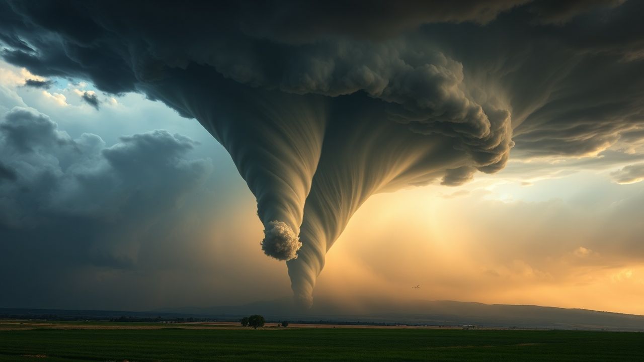 Stunning Tornado Supercell Structure Drama