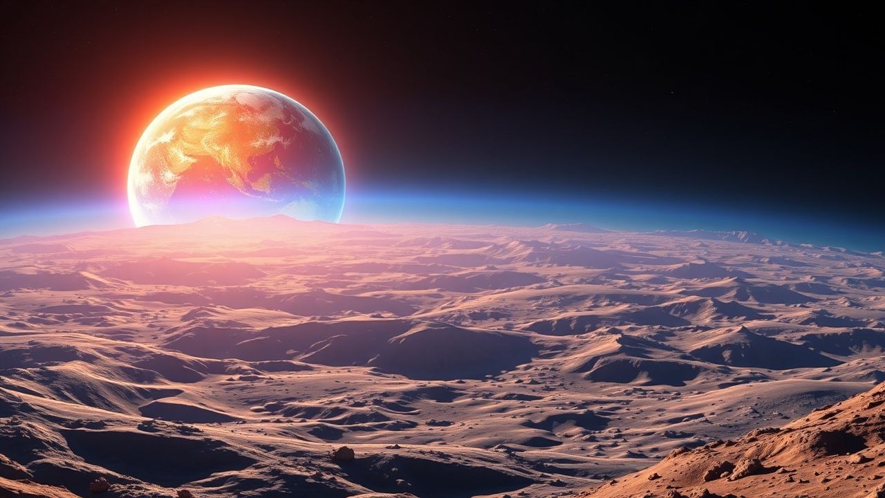 Celestial Lunar Colony Earth