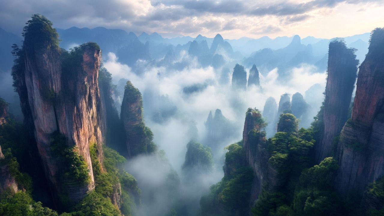 Pristine China Zhangjiajie Avatar in the Mist