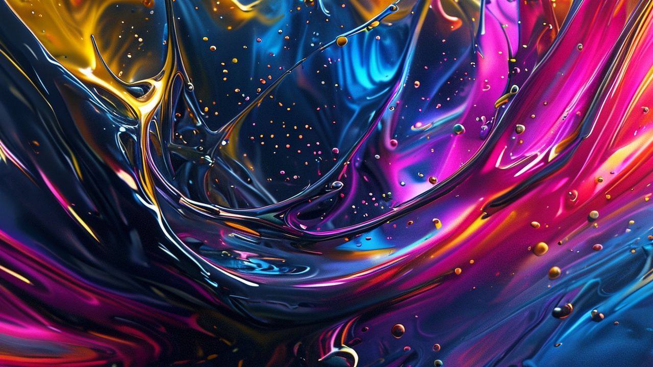 Chromatic Ferrofluid Spikes Glossy