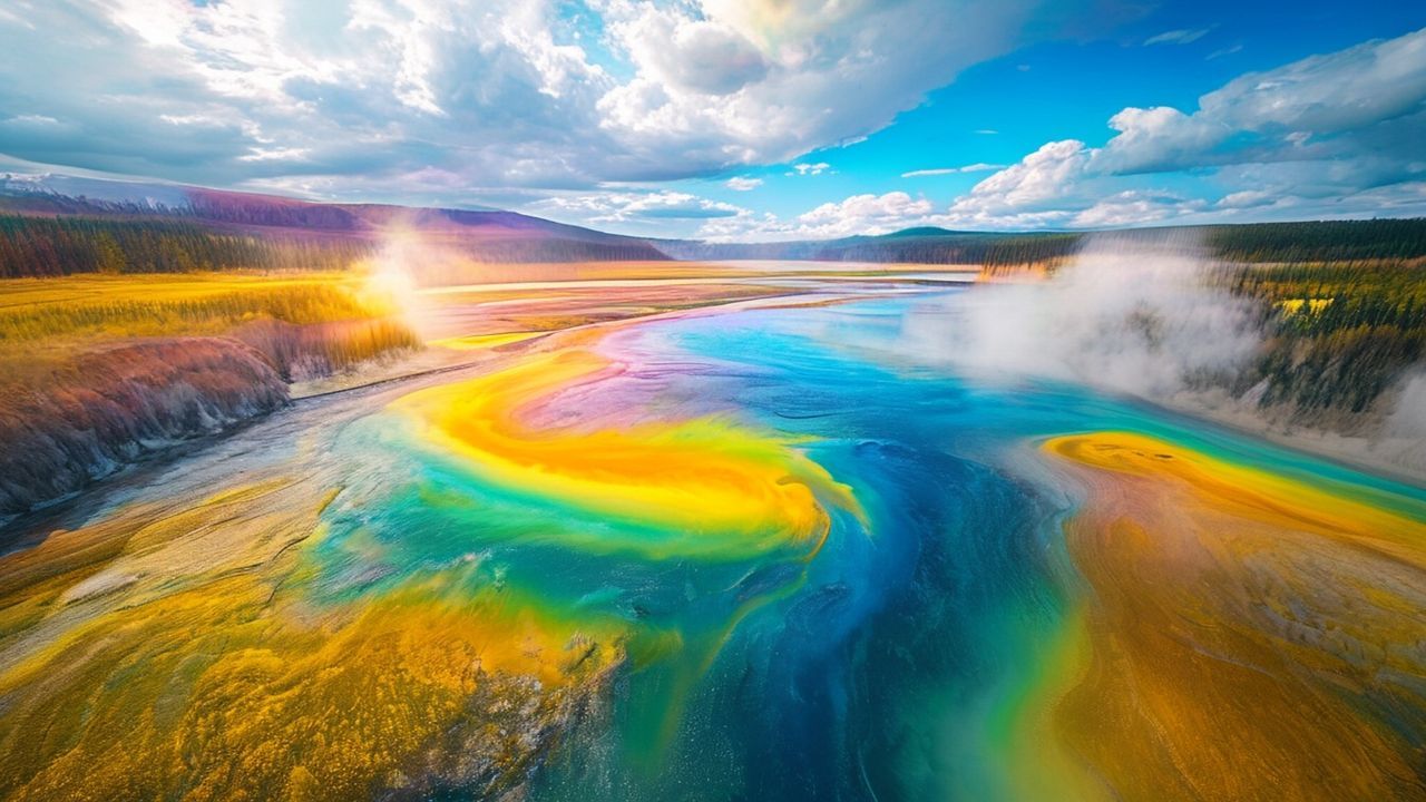 Glorious Yellowstone Grand Prismatic in Spring