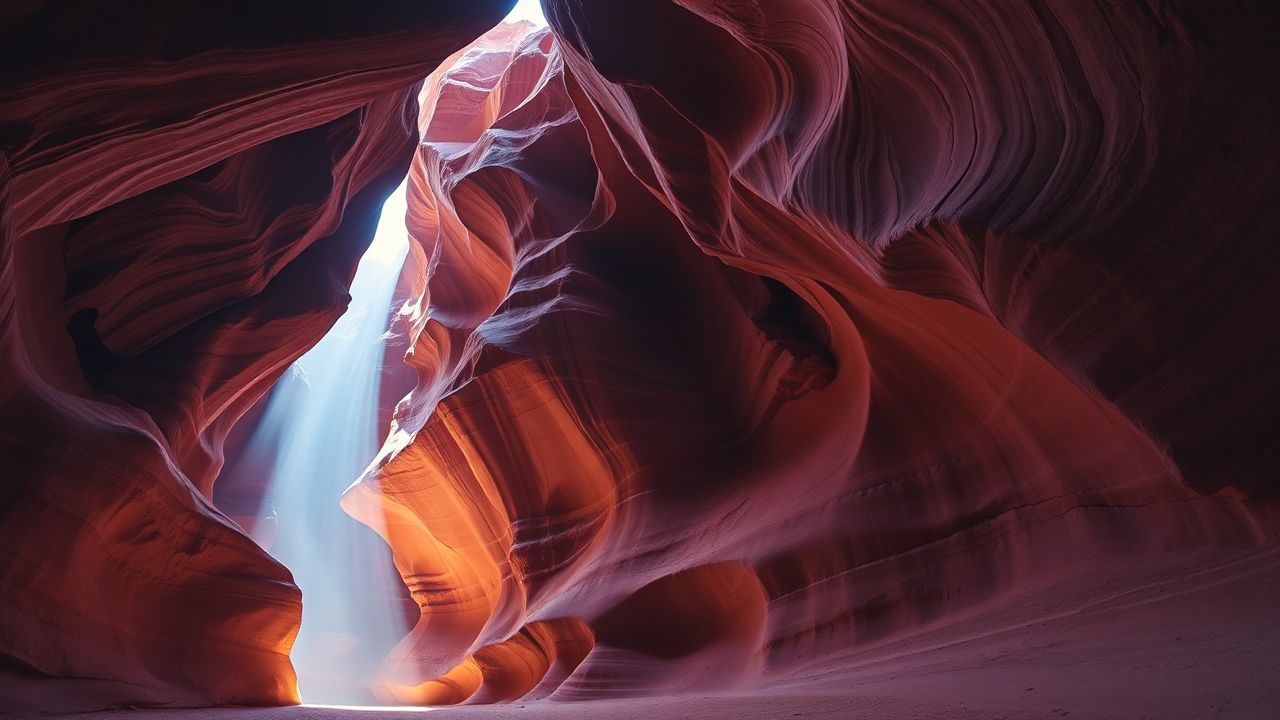 Dramatic Slot Canyon Narrow Glow