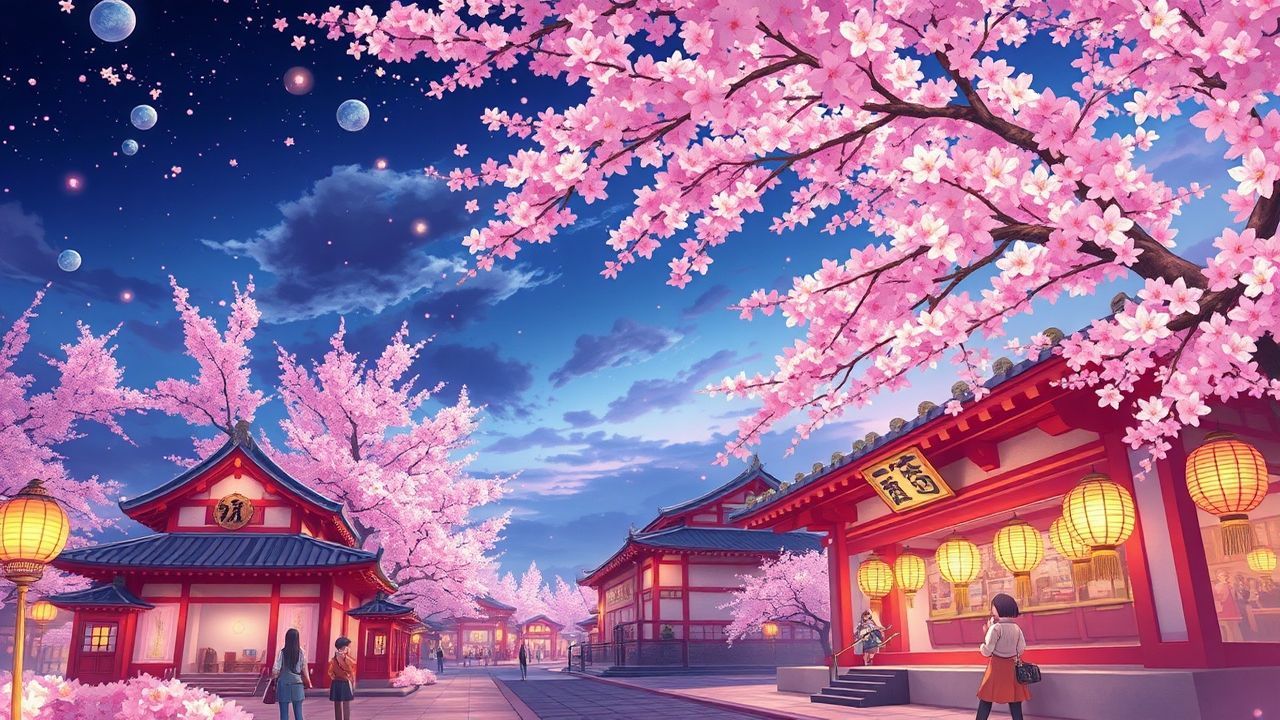 Whimsical Cherry Blossom Festival Magic