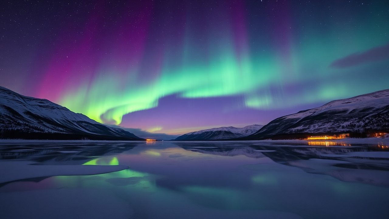 Verdant Aurora Borealis Green Frozen