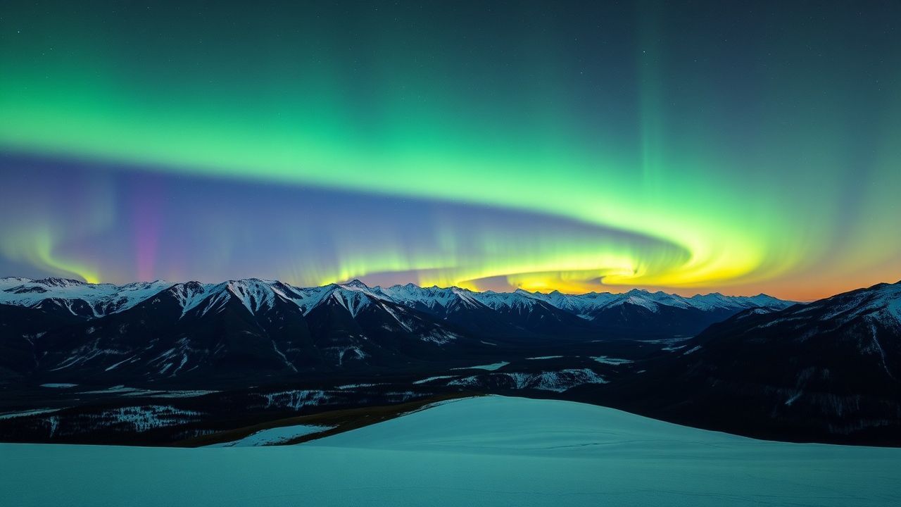 Breathtaking Arctic Northern Lights in Winter