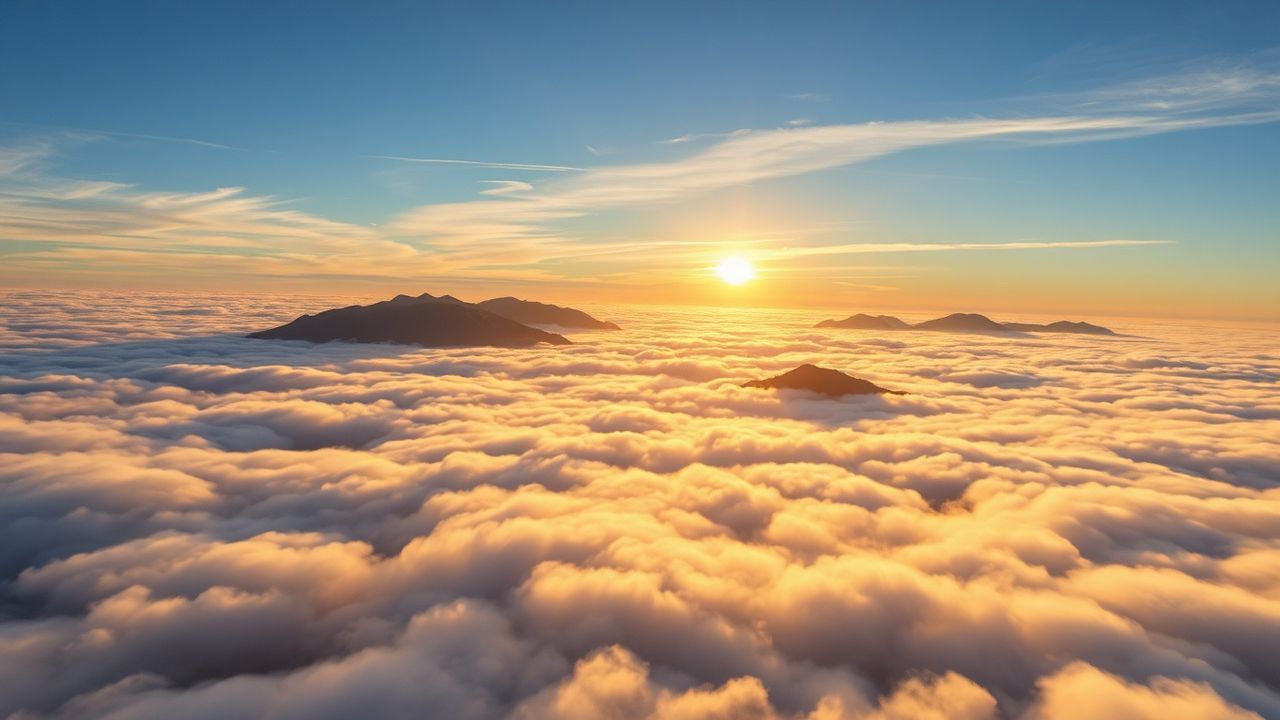 Radiant Sea Clouds Peaks in the Mist