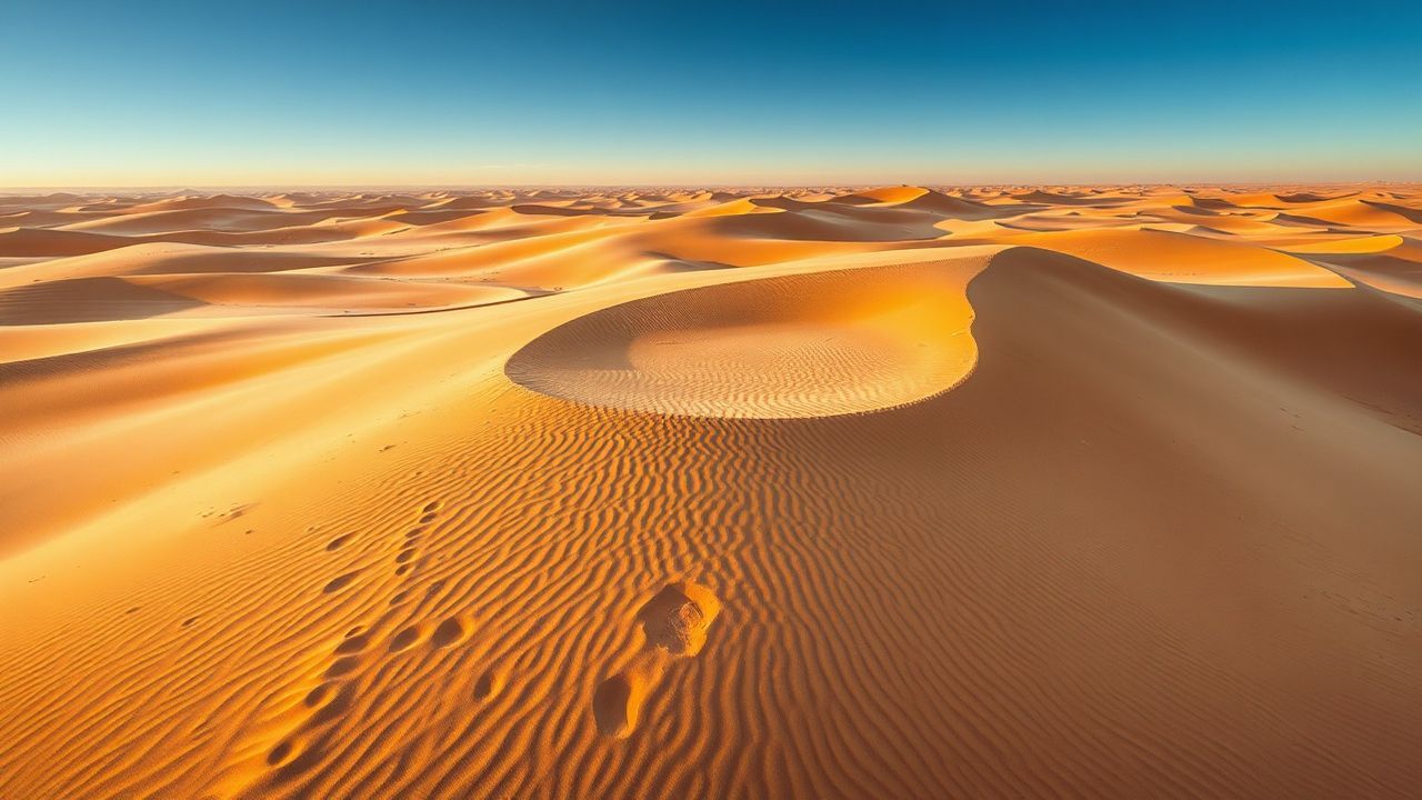 Radiant Sand Dunes Shadows from Above