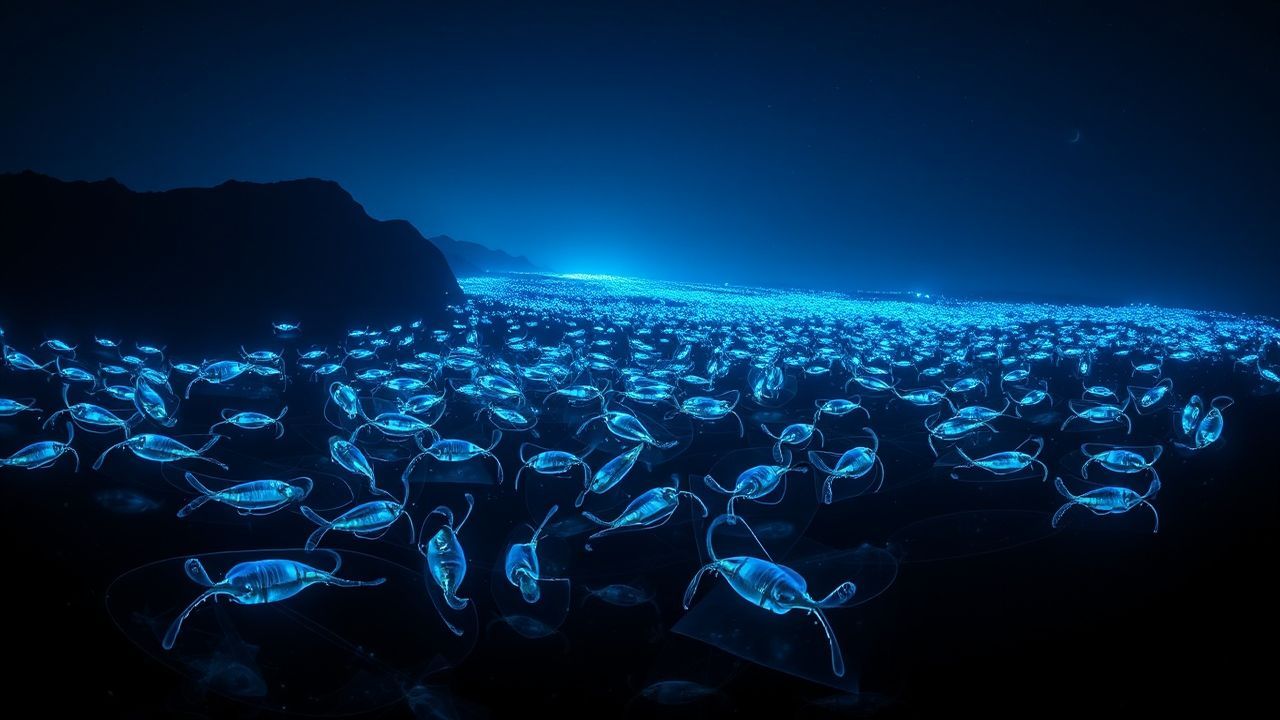 Crystal Bioluminescent Deep Creatures Glow