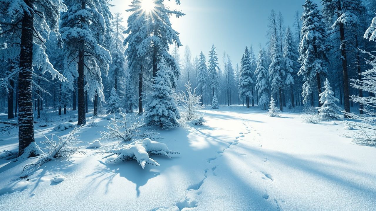 Wild Forest Ice Covered Frozen