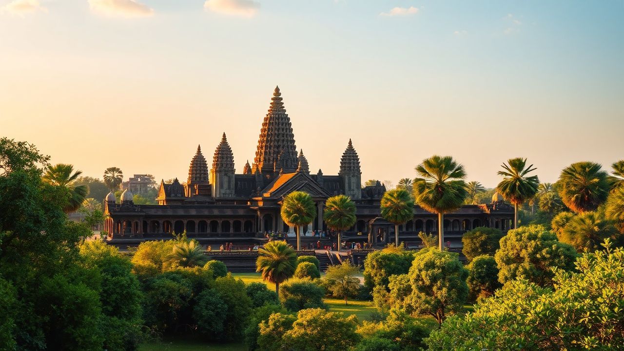 Lost Angkor Wat Wat Temple at Sunrise
