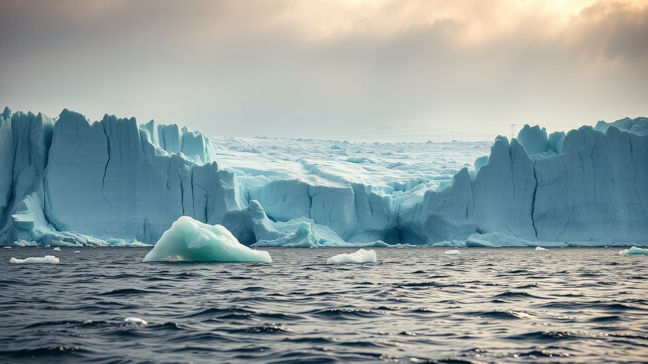 Majestic Glacier Calving Ice Drama