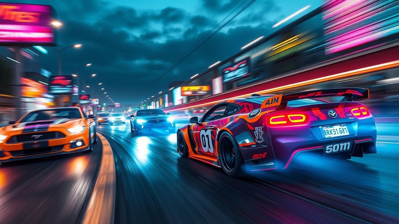 Holographic Street Race Modified Neon Dreams