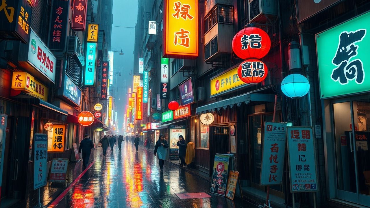 Vivid Hong Kong Alley Neon Dreams