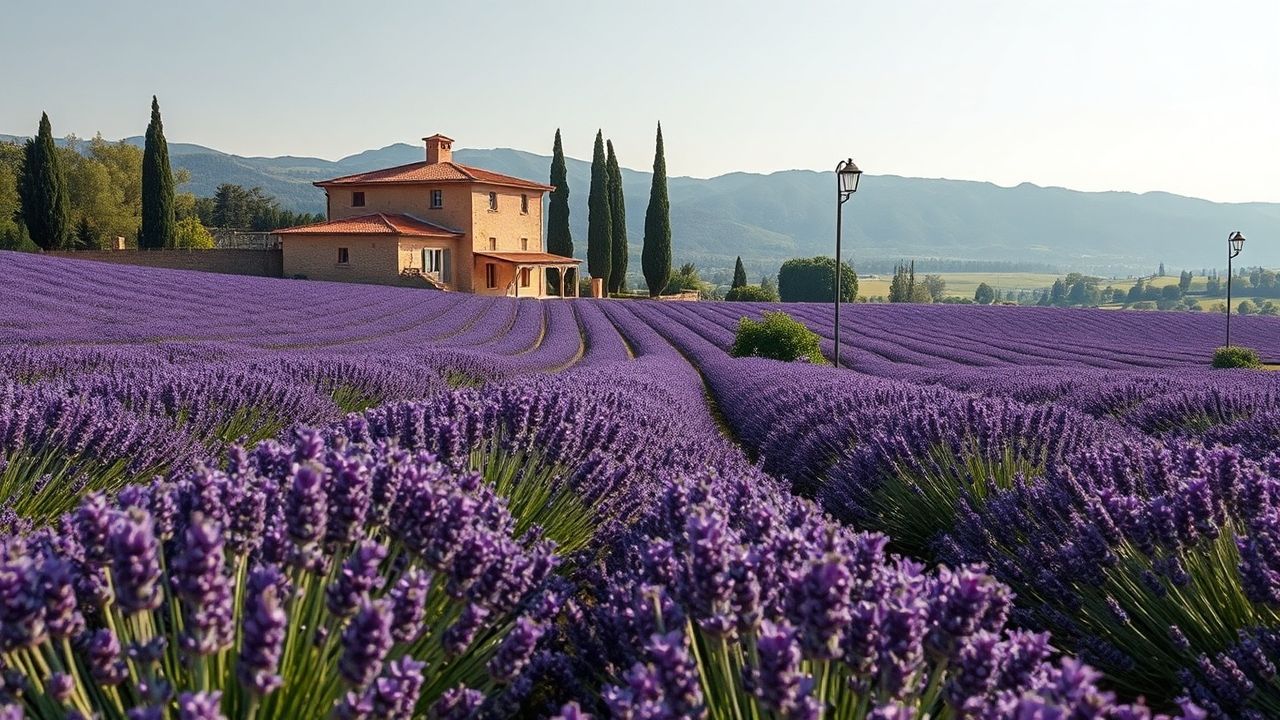 Coastal Provence Lavender Farmhouse in Summer