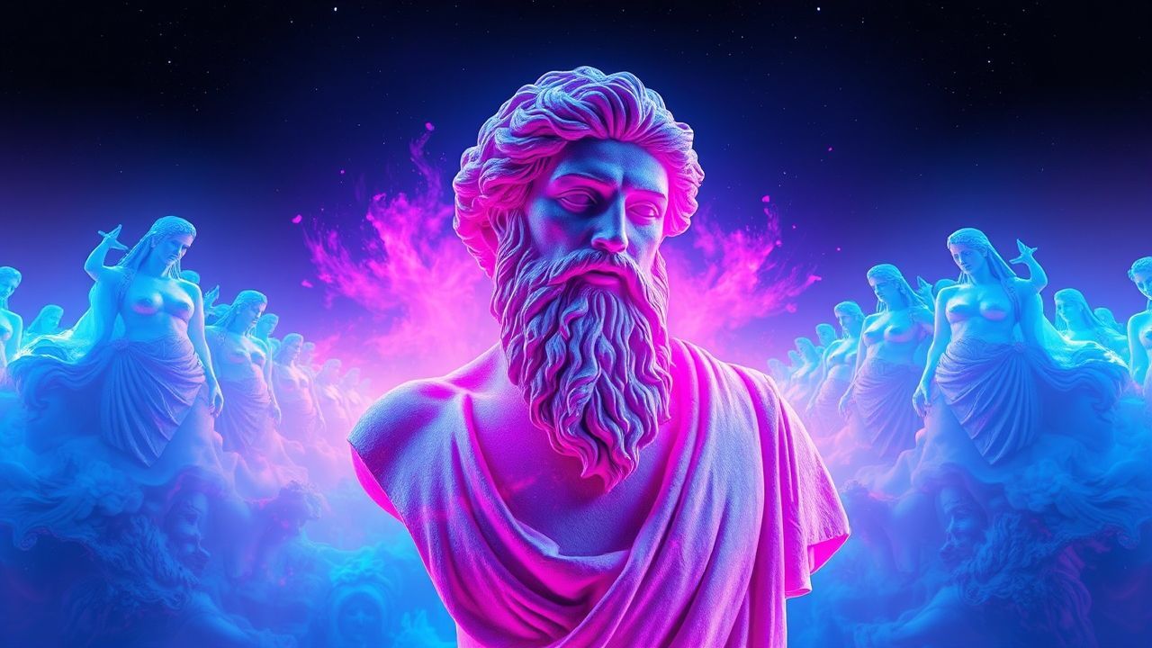 Pastel Greek Statue Glitch