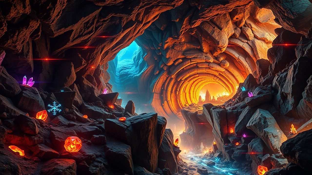 Fabled Cave Gems Formations Crystal