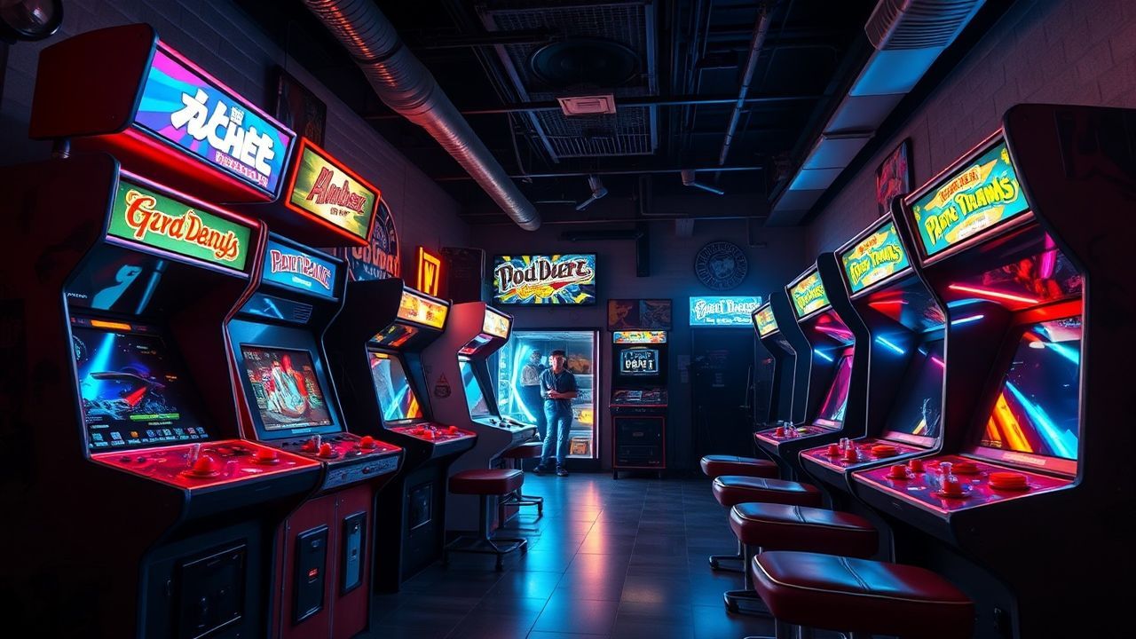 Chromatic Arcade Cabinet Glow Neon Dreams