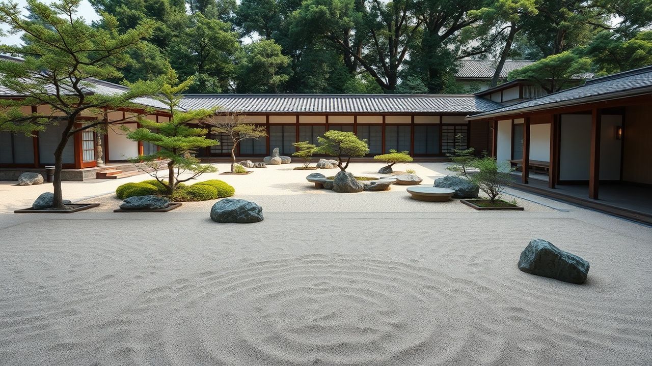 Ancient Japan Zen Garden Serenity