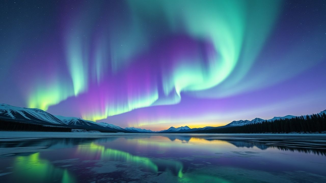Wild Aurora Borealis Green Frozen