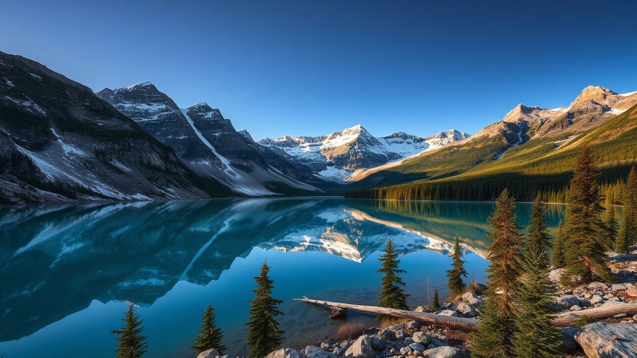 Tranquil Canadian Rockies Moraine Reflections