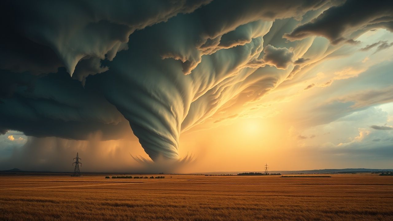 Serene Tornado Supercell Structure Drama