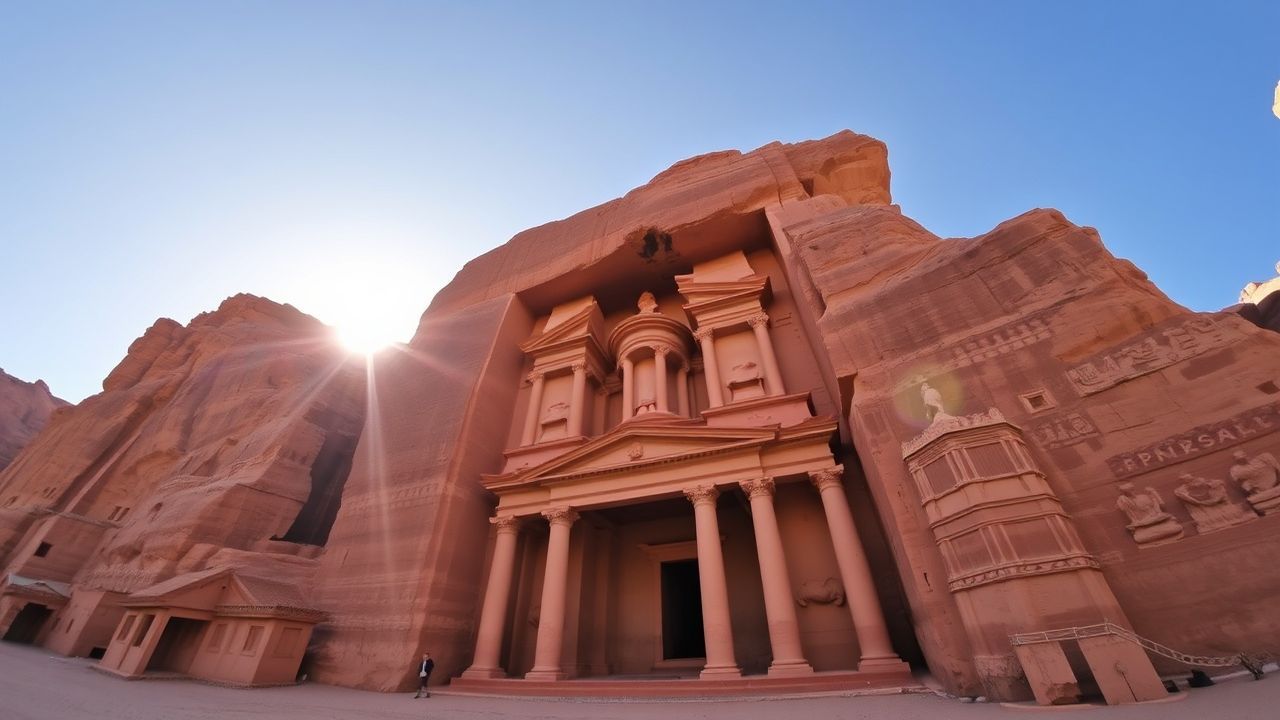 Sacred Petra Treasury Carved Ruins