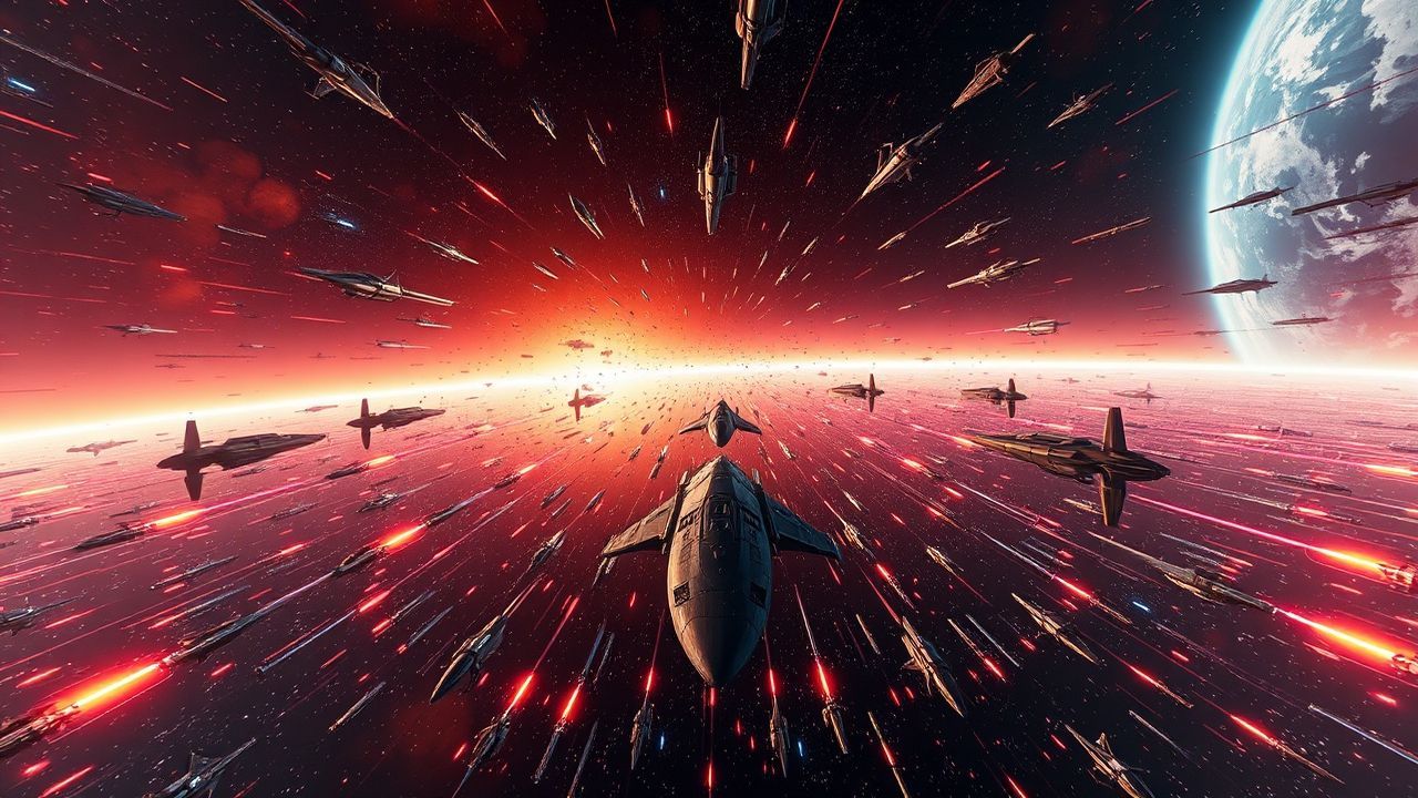 Monumental Space Fleet Hundreds