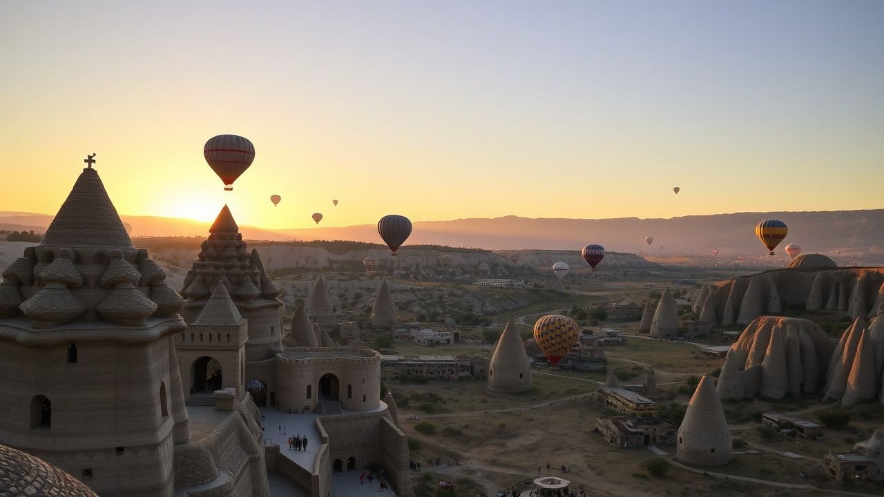Majestic Cappadocia Turkey Fairy at Sunrise