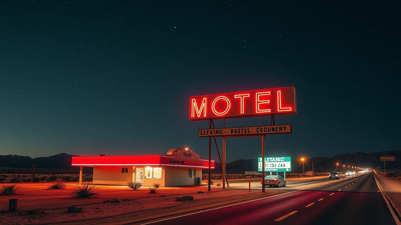 Chromatic Motel Sign Vacancy Neon Dreams