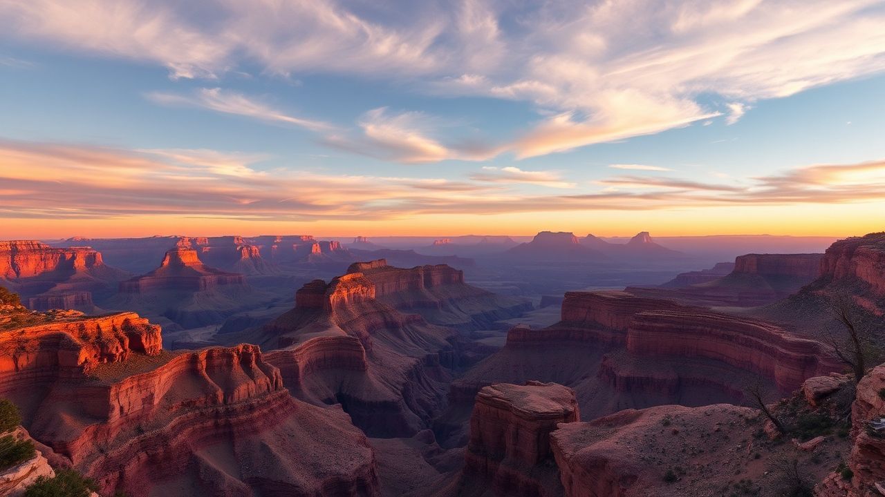 Lush Grand Canyon Red at Sunrise