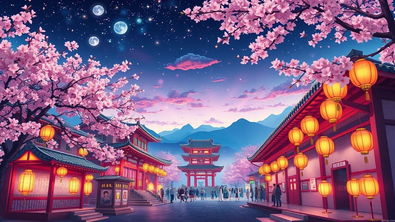 Luminous Cherry Blossom Festival Magic