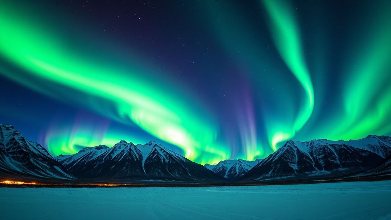 Breathtaking Arctic Northern Lights in Winter