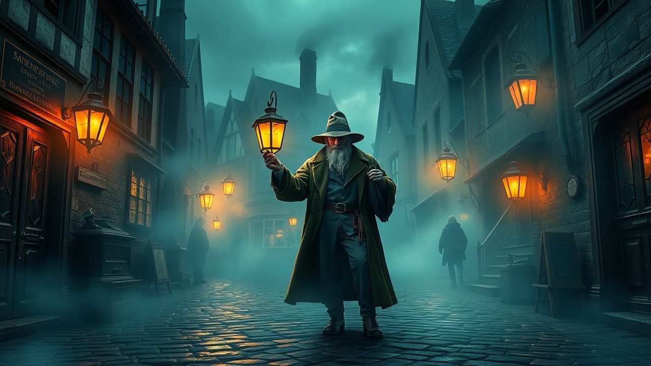 Spectral Plague Doctor Medieval in the Mist