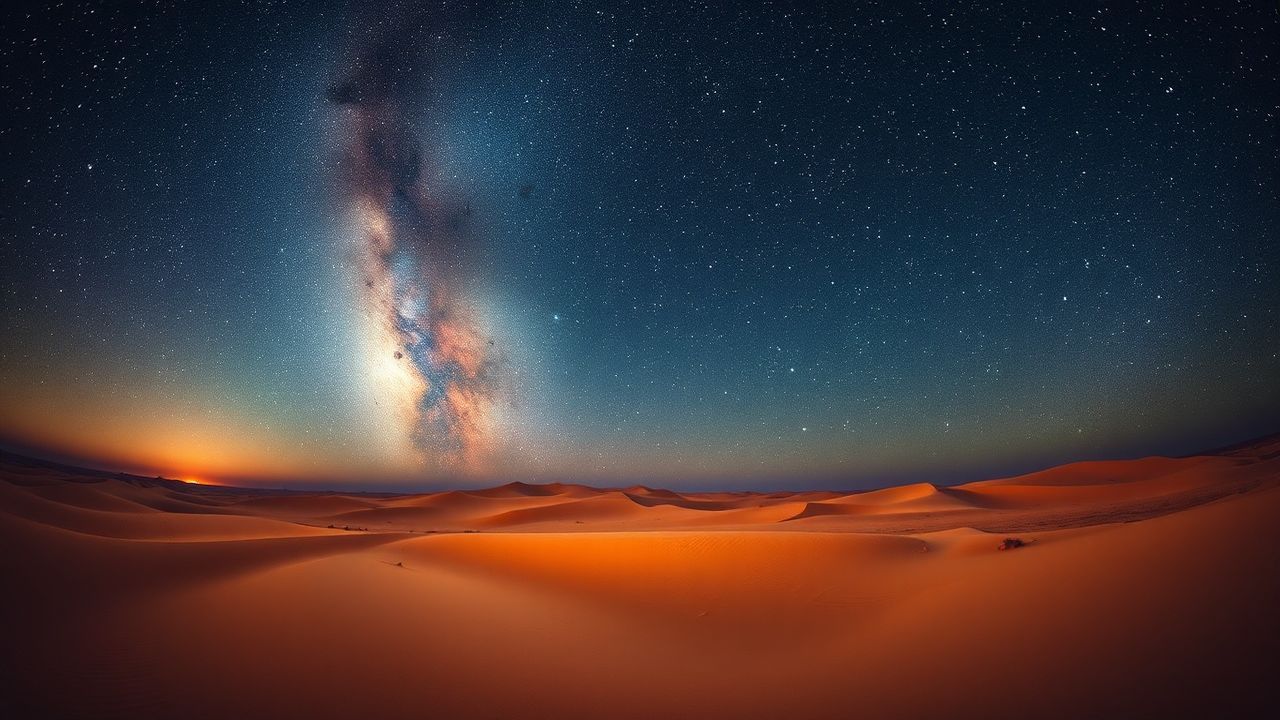 Majestic Desert Milky Way by Night