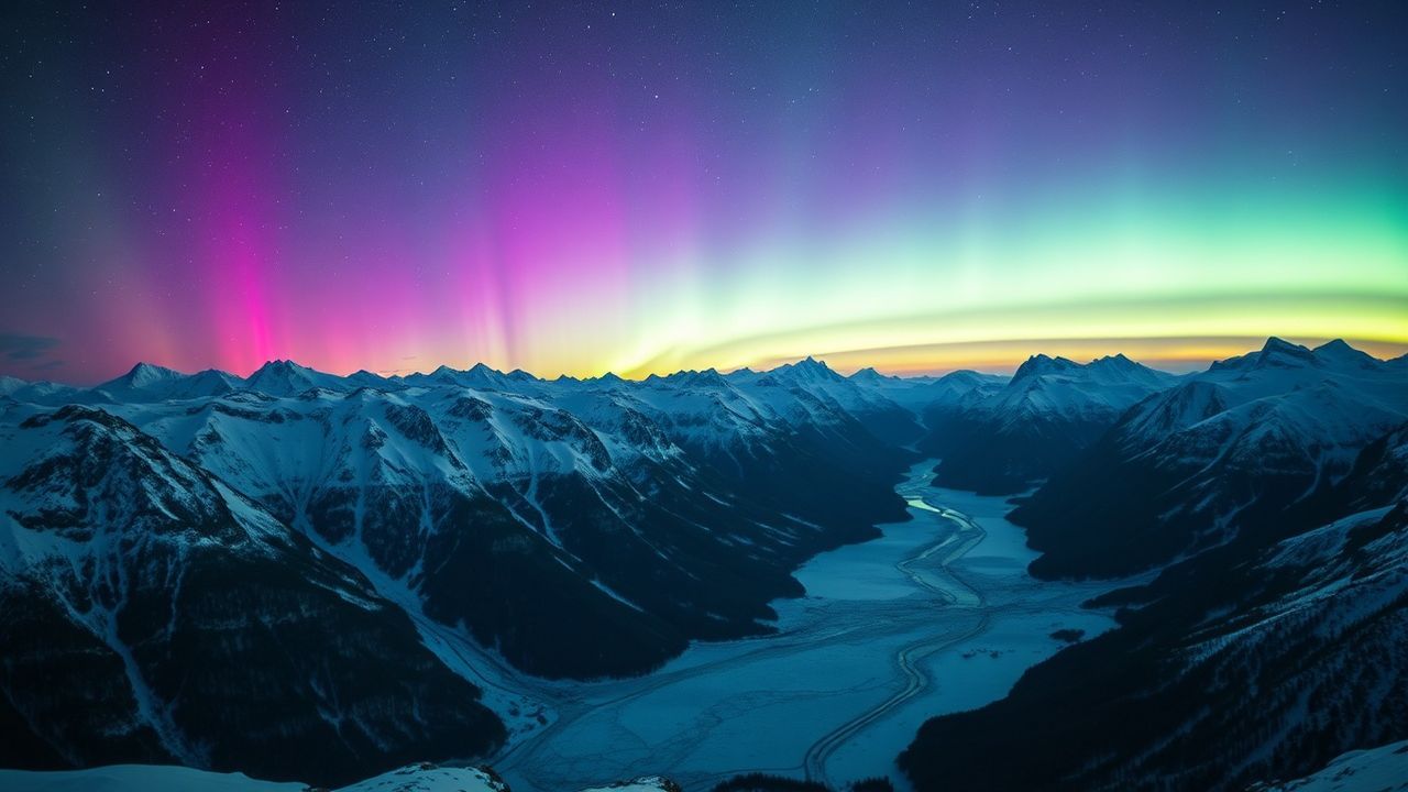Ethereal Arctic Northern Lights in Winter