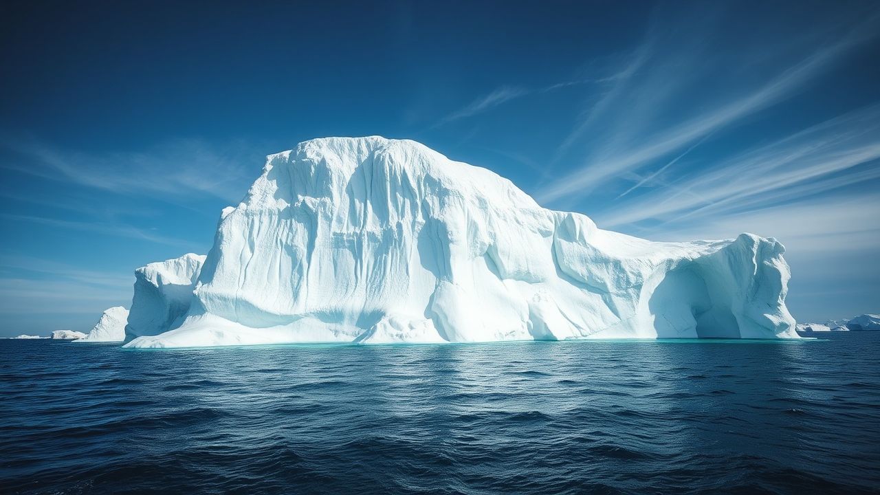 Radiant Iceberg Sculpture Floating