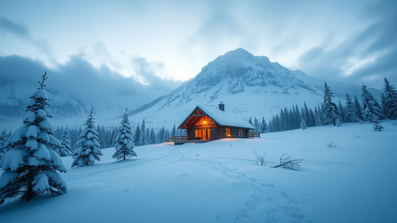 Pure Nordic Cabin Isolation in Winter