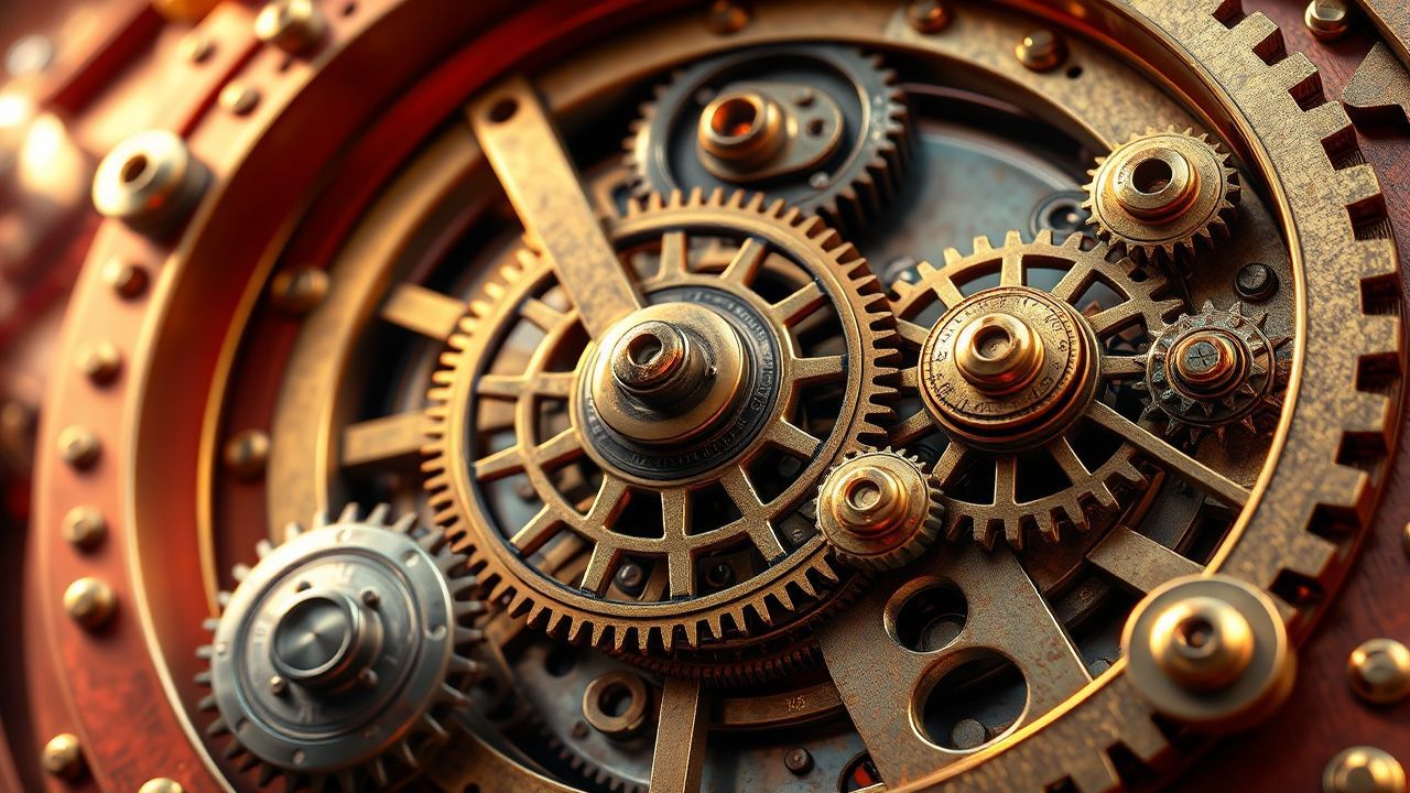 Brass Clockwork Mechanism Gears