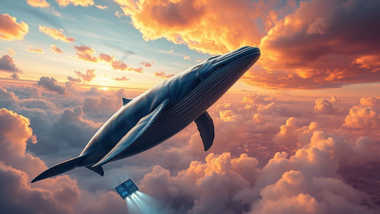 Surreal Whale Flying City