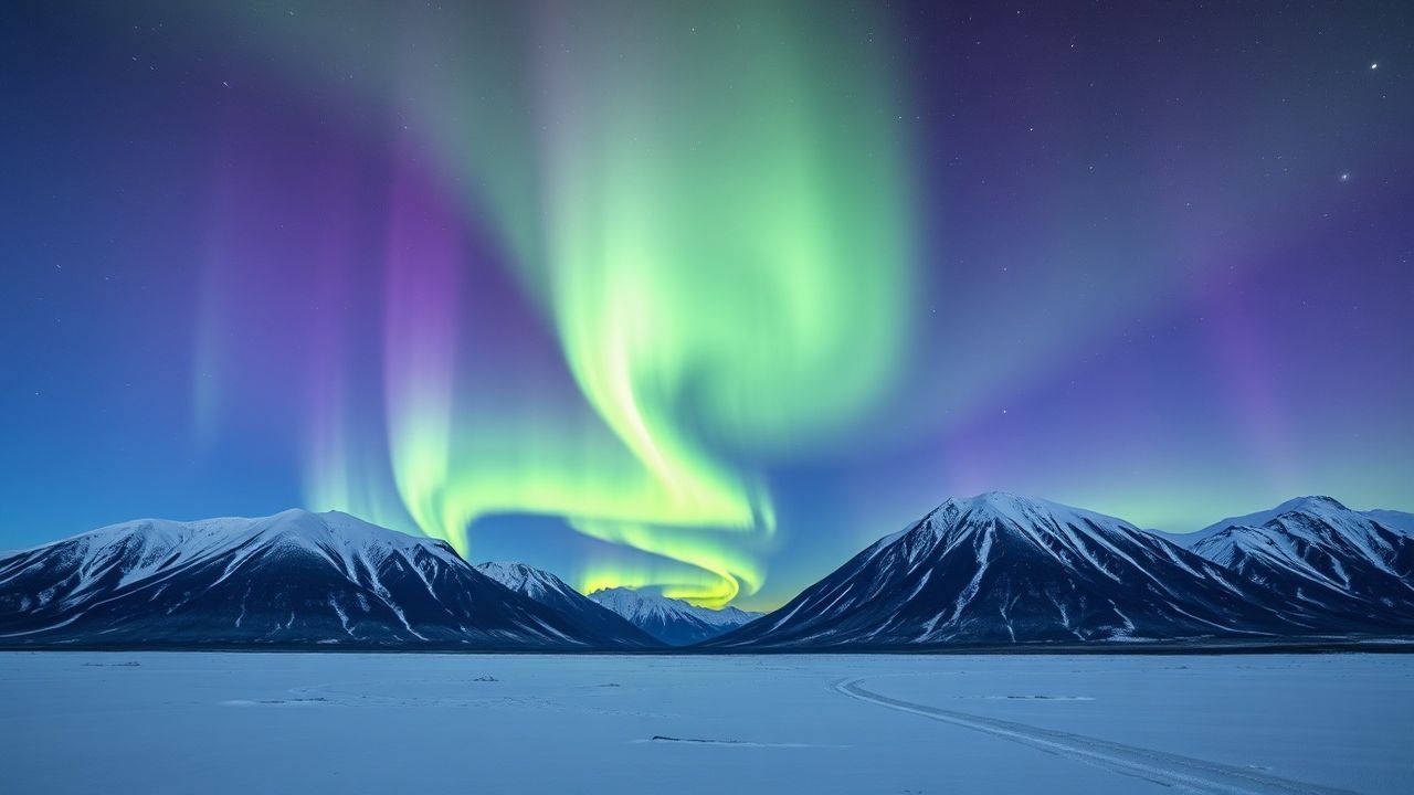 Enchanting Arctic Northern Lights in Winter